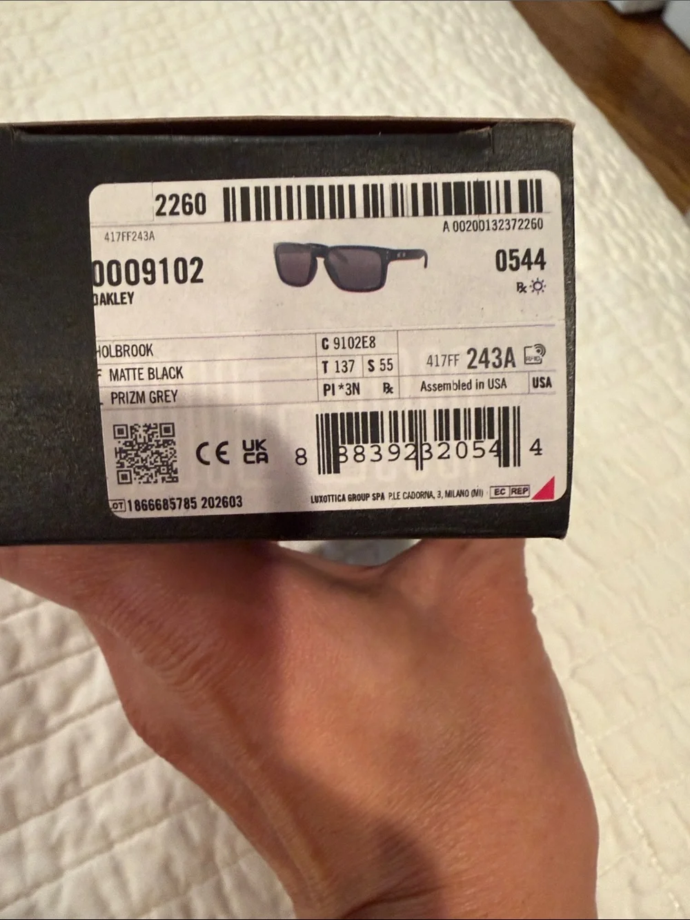 Oakley Holbrook Matte Black Sunglasses with Prizm Gray Lenses